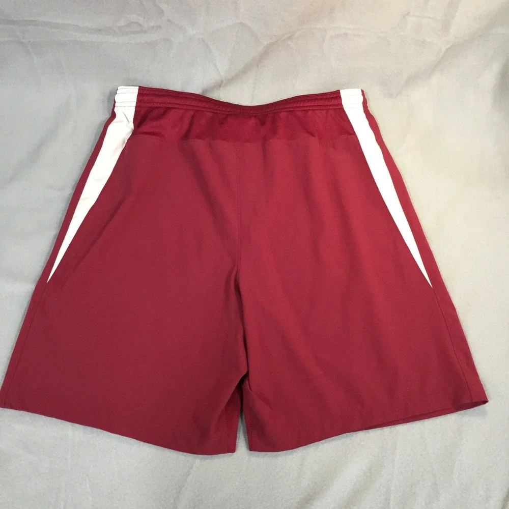 Nike Dri-FIT Red Athletic Shorts Kids Size Small White Stripe Performance Sport‎